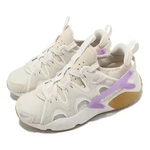 Nike 耐吉 休閒鞋 Wmns Air Huarache Craft 女鞋 米白 紫 襪套式 武士鞋 膠底 DQ8031-103