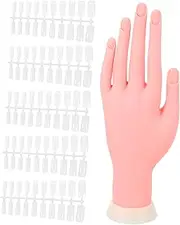 ADOCARN Essential Nail Art Tool Silicone Hand Mold for Manicure Training and Design