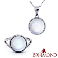 在飛比找momo購物網優惠-【BRILLMOND JEWELRY】月光石3克拉經典戒墜任