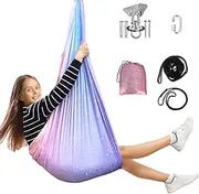 Sensory Swing for Kids Adults 360° Swivel Hanger, Indoor Therapy Swing Holds up to 300lbs Double Layer