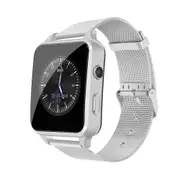X8 1.54inch Nano Sim&TF Card Support bluetooth Call Smart Watch Phone Sleep Monitor Video Record SMS SILVER COLOR