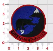 4" BULLS COMBAT COMMAND 17TH ATTACK SQUADRON HOOK LOOP AIR FORCE PATCH