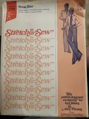 Vintage Stretch & Sew DRESS SHIRT Pattern #1755 Sizes 14 1/2-18 by Ann Person