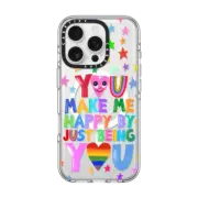 iPhone 16 Pro Clear Case MagSafe Compatible YOU MAKE ME HAPPY