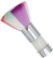 SAFIGLE Nail Cleaning Brush with Bristles and Rhinestone Handle for Dust Removal Before Manicure and Versatile Nail Dusting and Cleaning Tool for Nail