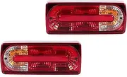 Tail Brake Lights Compatible With Benz W463 G Class 2002-2018 Car Tail Brake Lights Rear Lights A4638201964 A4638202064(Silver)