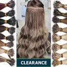 200G Thick Nano Ring Human Hair Extensions Remy Micro Loop Nano Beads Full Head