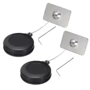 Retractable Remote Control Square Lock,for TV,DVD,Cable Lock 2Set Black 35.43"