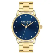 Coach Gold Steel Blue Dial Women's Watch - 14503970