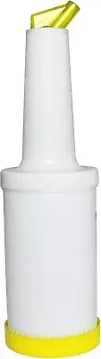 Thunder Group 2-piece, 1 quart store and pour-white with yellow cap, comes in ea