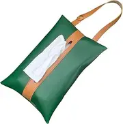 Car Tissue Bag | PU Leather Toilet Paper Bag - Travel Napkin Holder with Zipper, Waterproof Creative Tissue Box for Most, SUVs, Trucks