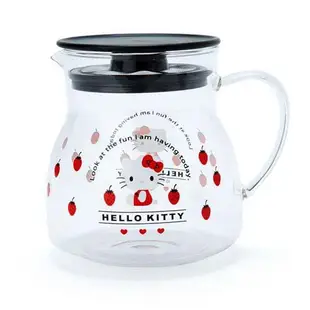 日本三麗鷗Hello Kitty 500ml耐熱透明玻璃茶壺
