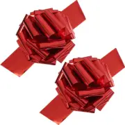 2 Pcs Extra Large Present Bow,10 Inch Giant Red Gift Bow,Gift Bow for Present,Wr