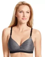Warners PlayIt Cool Stay CoolDry Wireless Lift Comfort Bra RN3281A-Dark Gray-36D