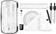 Math Geometry Kit Sets 10 Piece Student Supplies with Storage Box