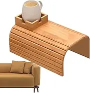 Couch Cup Holder - Wooden Sofa Cup Holder | Clip On Side Table, Anti-Slip Drink Coaster for Drinks, Cellphone, and Snackssofa armrest Tray and for Drinks and Snacks, Sofa armrest Table