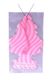 Little Trees Cardboard Hanging Car, Home & Office Air Freshener, Bubble Gum