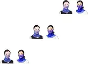[LIFKOME] Thin Sunscreen Veil Women Neck Scarf Neck Face Cover Scarf Sun Protection Face Veil Scarf Head Wraps Cooling Veil Neck Scarf Gaiter Blue