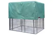 YES4PETS XXXXL Walk-in Bird Cat Dog Chicken Rabbit Cage Pet Parrot Aviary Perch 219x158x203cm With Green Cover