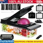 8 in 1 Vegetable Chopper Fruit Salad Mandolin Slicer Food Dicer Cutter Peeler AU
