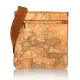 Alviero Martini 義大利地圖包 扁型側背包中25cm-地圖黃