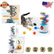 Endless Fun Automatic Cat Ball Launcher - Comes with 16 Durable Bouncy Balls