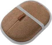 JISADER Pet Hair Removal Glove Deshedding Glove Brush Animal Hair Removal Tool Lint Remover Mitt for Curtain, Brown