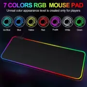 7-Color RGB Gaming Mouse Pad XL Light-Up Non-Slip Mat for Office & Computer Desk