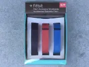 Fitbit Flex 3 PK Accessory Wristbands Bands Clasp Navy Red Blue Size Small