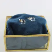 Sphere Earrings 8mm Hyaline Quartz Quartz Mineral Jewellery