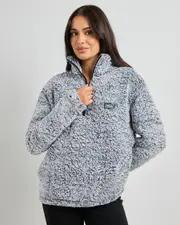[Rip Curl] Rip Curl Women's Dark N Stormy Sweatshirt in Light Grey Size 2XL 2XL Light Grey