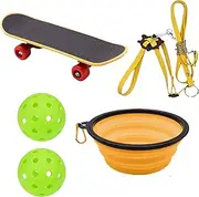 Turtle Enrichment Toys, Turtle Training Skateboard Toy Set | Turtle Toys Turtle Feeding Ball - Training Set with Bowl and Pull Rope, Jo