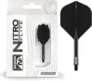 RED DRAGON Darts – Nitro Flite Integrated Flight & Shaft System–No.2 Shape and Design-Available in Short, Intermediate & Medium - White, Black, Blue, Yellow & Clear - Professional Darts Accessories