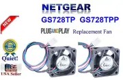 2x Quiet Replacement Fans for Netgear ProSafe GS728TP GS728TPP GS728TPS