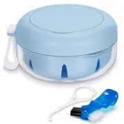 Leak Proof Denture Cup Kit Portable Retainer Case Perfect for Travel, Denture...