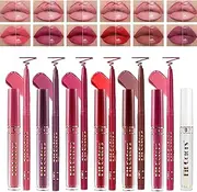 DAGEDA 13 Pcs Matte Lip Gloss + Lip Liner Lip Oil Set, 6 Colors High Pigmented Matte Lip Gloss & 6 Lip Liner with 1 Lip Oil, Waterproof Long Lasting Lip Gloss Makeup Set for Girls and Women