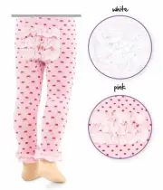 Jefferies Pima Girl Cotton Rhumba Footless Tights Fun Fashion Hosiery White Pink