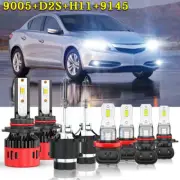 For Acura ILX 2013-2014 2015 - LED HID Headlight Hi-Lo DRL Fog Light Bulbs Kit