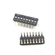 10 PCS NEW Black 2.54mm Pitch 8-Bit 8 Positions Ways Slide Type DIP Switch