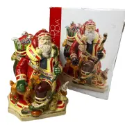 Studio Nova Woodland Holly Santa 12" Cookie Jar