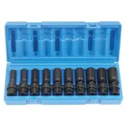 Grey Pneumatic 1210UMD 3/8dr Deep 6pt Metric Swivel Impact Universal Socket Set