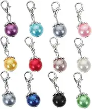 OHPHCALL Pearl Lobster Clasp Charm Set Jewelry Charms Creative Hanging Pendants Safe for DIY Craft Projects