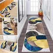 Runner Rug Modern Narrow Runner Rug for Hallway, Kitchen Hall Stairs Carpet Runner 100cm 1.5m 2m 250cm 300cm 5m 6m Extra Long Carpets, Non Slip Area Rugs(80x200cm/2.6ftx6.6ft)