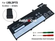 Battery L18M4P74 L18L3P73 L18M3P73 For Lenovo ThinkPad T490 T495 P43S 02DL010