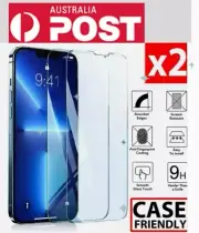 2x Tempered Glass Screen Protector✔ iPhone 14 13 12 11 Pro Max 7 8 PLUS X XR XS