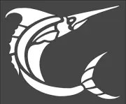 1- 7x9 inch Stencil, (PB-54) Swordfish (6mil)