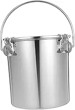 Amosfun Stainless Steel Airtight Grain and Milk Storage Bucket Multi Use Food Container for Soup Oil and Cereal Leakproof Design for Secure Transport and Versatile Use