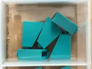 LEGO Parts - Dark Turquoise Slope 65 2 x 1 x 2 - No 60481 - QTY 5