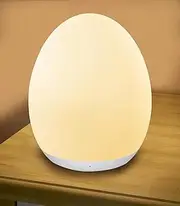POLAMD Night Light for Kids, Egg Light for Nursery with 7 RGB Colors, Stepless Dimming, Rechargeable, Touch Control, Portable, BPA Free