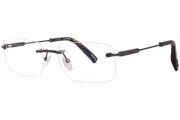 Chopard VCHG57 0568 Eyeglasses Men's Gunmetal Rimless Rectangle Shape 58mm
